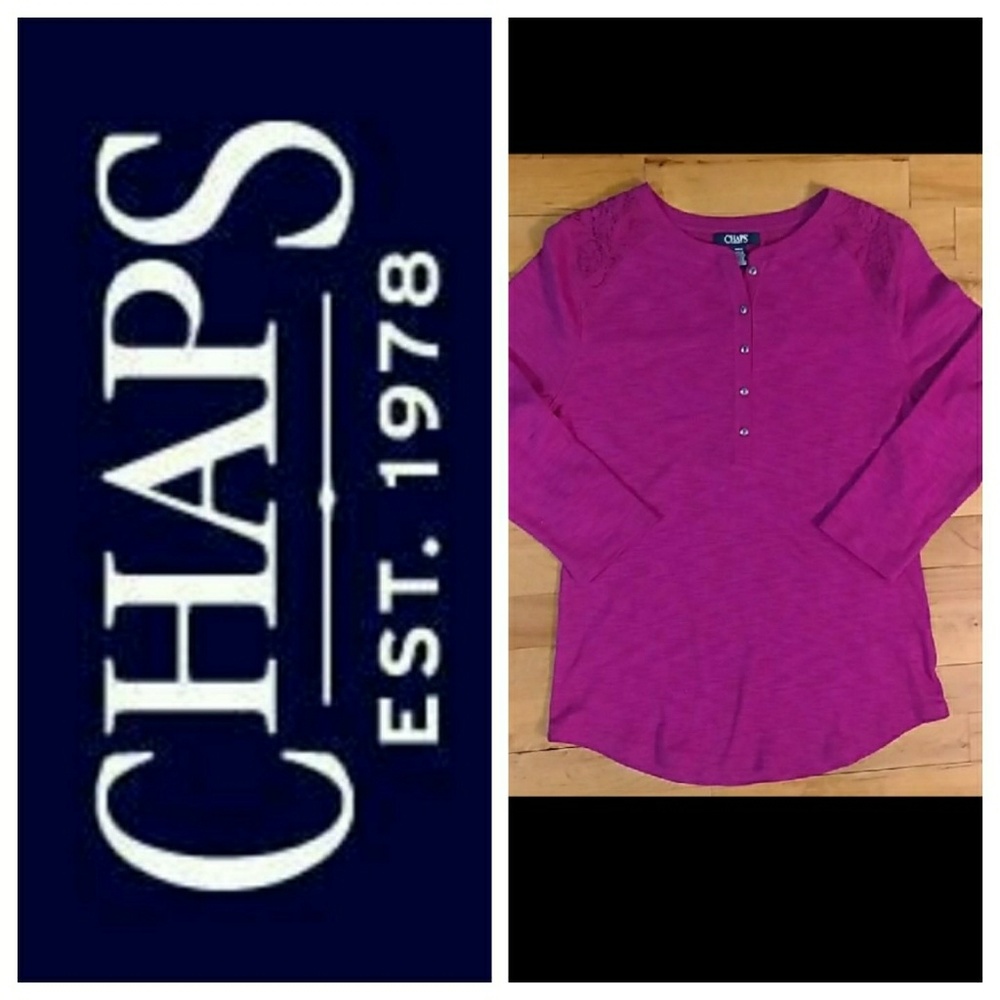 Chaps Top w/ Lace Detail